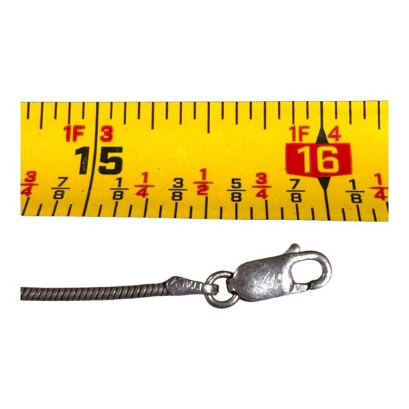 Sterling Silver Italy Snake Chain Necklace W/ Pearl & Stone Charms 16" Italian - Picture 5 of 11